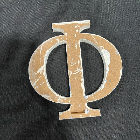 PHI Soroity Greek life wall hanging decor hand painted 6” x 6” - Picture 2 of 4